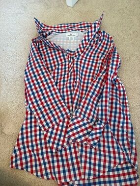 Vineyard Vines Red White and Blue Gingham Swim Coverup